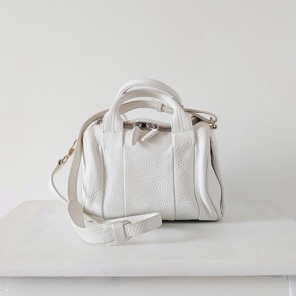SOLD - Alexander Wang Rockie White Leather Satchel
